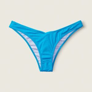 NWT PINK by Victoria's Secret V Front Itsy Bikini Bottom - Marine Blue